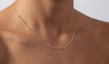 Gold Satellite Bead Chain Necklace