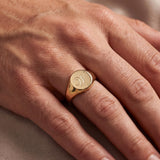 Solid Gold Oval Signet Ring