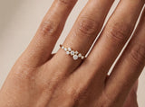 Lab Grown Diamond Cluster Gold Ring