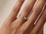 Gold Diamond Chain Ring