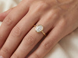 Oval Lab Grown Diamond Ring in Gold