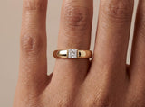 Princess-Cut Lab Diamond Ring in Gold