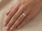 Princess-Cut Lab Diamond Ring in Gold
