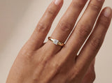 Princess-Cut Lab Diamond Ring in Gold
