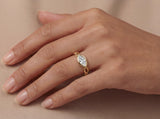 Gold Marquise Lab Grown Diamond Ring