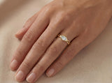 Gold Marquise Lab Grown Diamond Ring