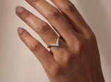 Diamond Chevron Ring in Gold
