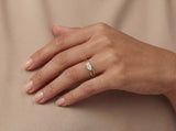 Gold Marquise Lab Diamond Ring