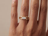 Gold Marquise Lab Diamond Ring