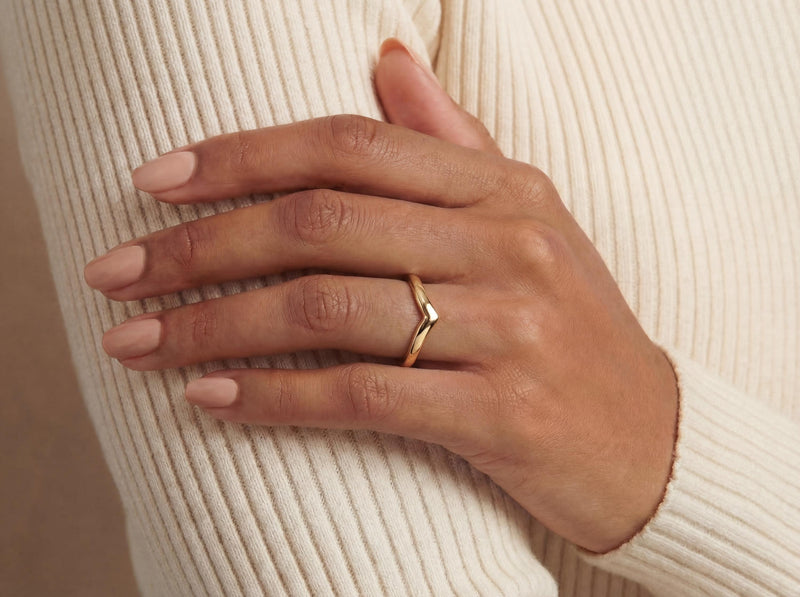 Gold Chevron Ring