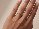 Solid Gold Linked Ring