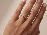 Solid Gold Linked Band Ring
