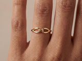 Solid Gold Linked Ring