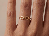 Solid Gold Linked Band Ring