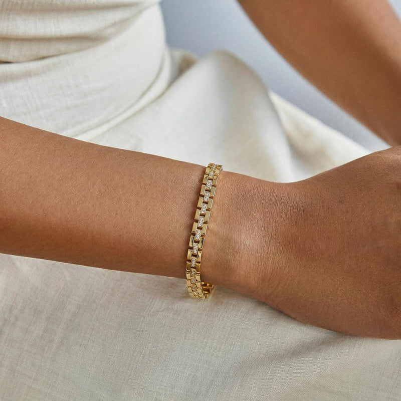 Gold Pavé Diamond Bracelet