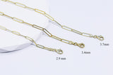Solid Gold Paperclip Bracelet