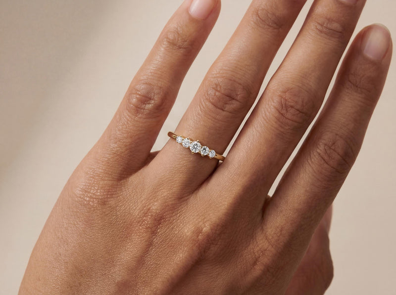 Five-Stone Diamond Gold Ring