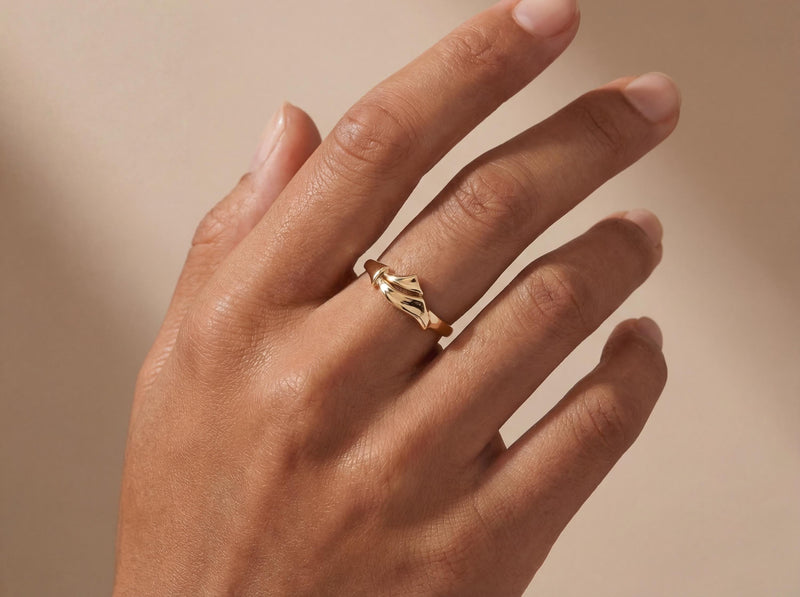 Rippled Gold Ring