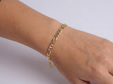 Solid Gold Figaro Bracelet