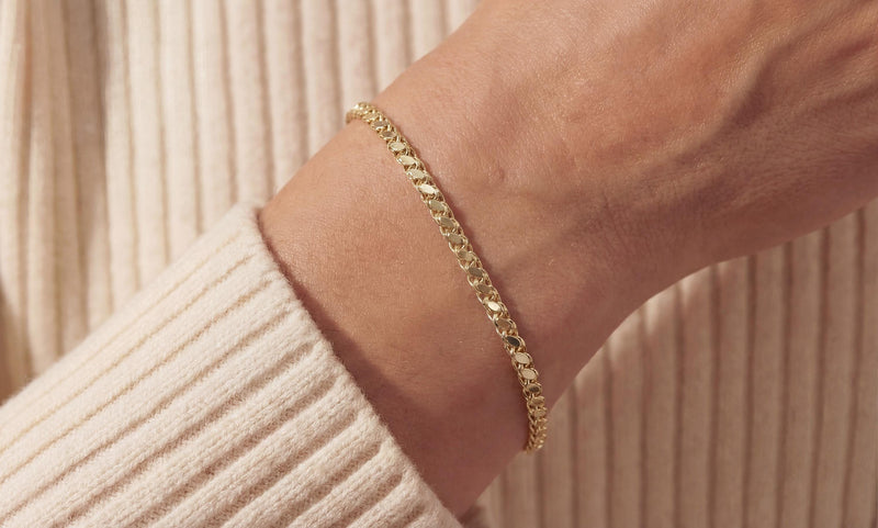 Gold Mirror Rope Bracelet