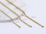 Solid Gold Rope Chain Bracelet