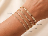 Solid Gold Figaro Bracelet