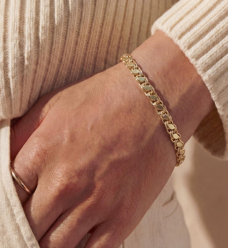 Gold Mirror Rope Bracelet