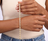 Lab Grown Diamond Chevron Bracelet in Gold