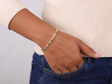 Lab Grown Diamond Chevron Bracelet in Gold