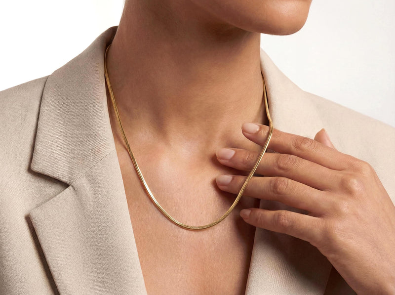 Gold Flat Snake Chain