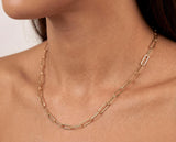 Gold Paperclip Chain Necklace