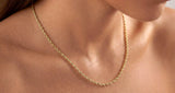 Gold Rope Chain Necklace