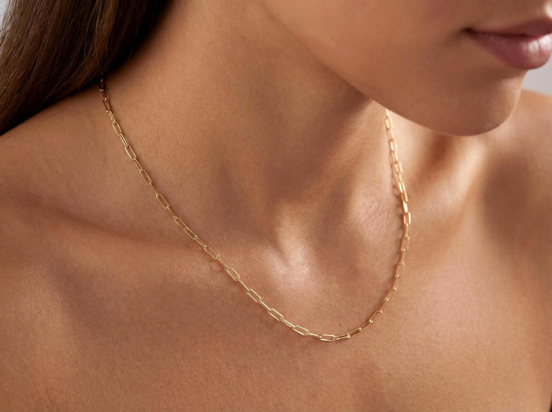 Gold Petite Paperclip Chain