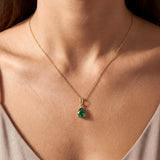 Gold Pear Gemstone Necklace