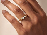 Twist Engagement Ring with Lab Grown Diamonds