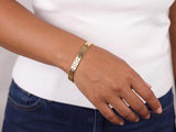Honeycomb Disc Bracelet in Gold