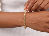 Diamond Shape Link Bracelet in Gold