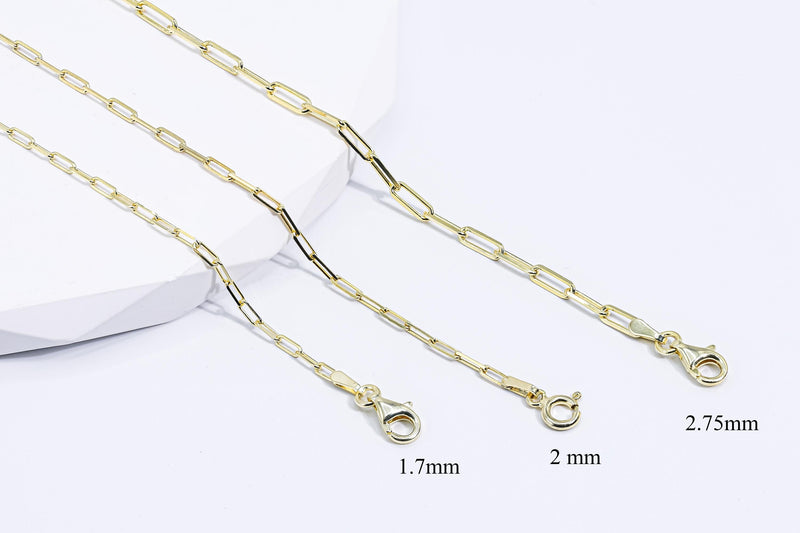 Solid Gold Paperclip Bracelet
