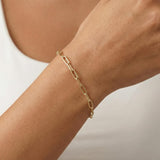 Solid Gold Paperclip Bracelet