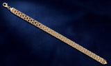 Honeycomb Disc Bracelet in Gold