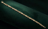 Geometric Pyramid Link Bracelet in Gold