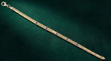 Solid Gold Blue Stone Station Bracelet