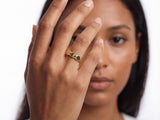 Solid Gold Pyramid Ring