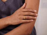 Gold Hexagon Band Ring