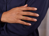 Gold Geometric Openwork Ring