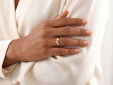 Solid Gold Sculpted Wave Ring