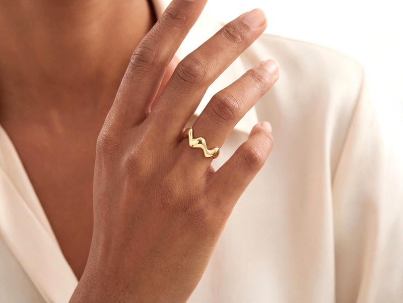 Gold Wave Ring