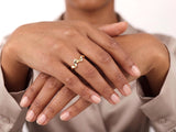 Solid Gold Sculpted Wave Ring