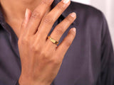 Gold Hexagon Band Ring