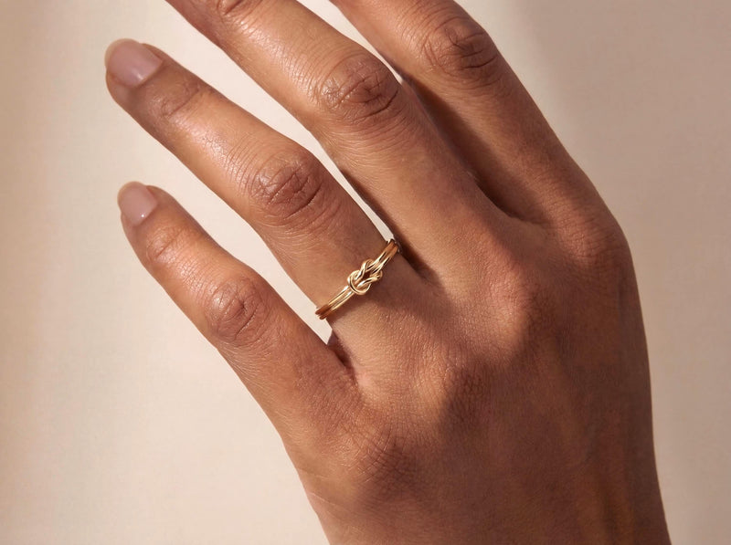 Solid Gold Knot Ring